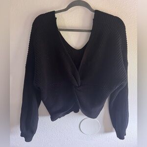 Elegant Black V-Neck Sweater